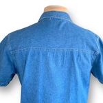 Vintage Bobbie Brooks Shirt Chambray Medium Wash Denim Button Up Birds Flower Blue Photo 2