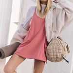 FREE PEOPLE Movement Hot Shot Mini Dress in Hibiscus Size Medium Pink Photo 0