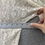 American Eagle  Crochet Fringe Kimono Ivory Boho Festival Cover Up Women's XS Photo 5