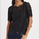 Joie  Fanny Smocked Sleeve Lace Top Photo 1