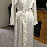 Vintage Satiny Lace Floral Print Belted Robe Sexy Whimsical Feminine Size S/M Photo 2