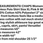 CHAPS  Womens Sleeveless Polo Shirt Size XL Pink & White New Photo 6