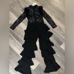 Alpha & Omega  Black Mesh Jumpsuit Size Large Photo 6