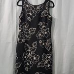 Amanda Smith  Black and Cream Floral Midi Dress Size 8 Photo 1