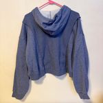 Nike Dri-Fit Cropped Pullover Fleece Training Hoodie Light Blue Womens Size L Photo 4