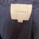 Sundays  sleeveless button down navy blouse size small Photo 3