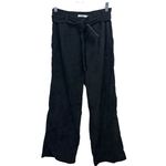 Sweewe Paris Black Corduroy Pants Women’s M Wide Leg Tie Waist Soft Retro Y2K Size M Photo 1