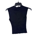 AQUA  Black Square Neck Sleeveless Knit‎ Tank Top Fitted Trendy Basic Photo 5