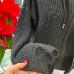 SheIn Black Knit Zip Up Photo 3