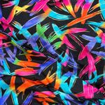 VTG INCHES AWAY RAINBOW ABSTRACT WRAP FRONT ONE PIECE BIKINI SCOOP BACK Black Size M Photo 1