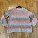 J.Jill pink wool blend ombre knit sweater large Photo 5