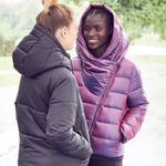 Nike GUC Down Jacket Hooded Puffer Iridescent Purple Asymmetric Zip SOLD OUT Photo 14