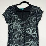 Fresh Produce  Black Green Floral Print Mini Dress Womens S Athletic Hiking USA Photo 1