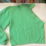 ZARA  Mint Green Cable Knit Turtleneck Sweater Photo 0