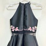 XScape Floral Embroidered Illusion Fit&Flare Dress Photo 5