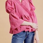 byTiMo Bubble Wrap Blouse in Pink Size XS Photo 4