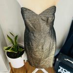Milly Marta Couture Metallic Strapless Dress, Gold/Black, Boned, Size 8, NWT Photo 9