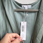 Baltic Born NWT  Poppy Midi Dress Womens M Satin Eucalyptus Sage Green Tie Front Photo 4