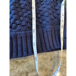 Women's Fever Blue Textured Crew Neck Sweater XL Photo 6