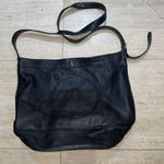 Tory Burch Pebbled Leather Large Crossbody HOBO Bag TOTE Black Perforated Logo Photo 0