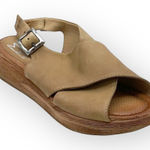 Miz Mooz Leather Cross-Band Sandals Irma Sand beige slingback size 38(7.5) Photo 0