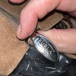Furla  Suede Bag with Braided Handles RARE Photo 5