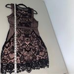 Ark & Co. Black & Nude Crochet Lace Sleeveless Short Mini Dress Classic Small Photo 9