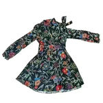 & Other Stories Beautiful & Other Stories Black Floral Dress. Tie neck, side zipper size US 8 Photo 2