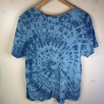 Pact ‎ Women's T-Shirt Large Blue Tie Dye Organic Cotton Short Sleeve Top Boho Photo 3