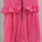 Lilly Pulitzer Lowe Fiesta Pink Pretty Gingham Strapless Peplum Dress 6 neon Photo 8