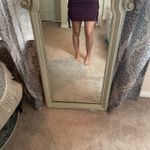 Impressions Burgundy Suede Fringe Skirt  Photo 0