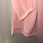 Elle  Light Pink Sheer Tie Neck Business Blouse Small Photo 2