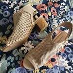 Call it spring  Taupe Peep toe Chunky Block Heeled Booties Photo 3