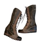 Sorel Cate The Great Wedge Tall Boot Lace Up, Sz 9.5 Photo 2