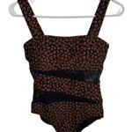 Carmen Marc Valvo Spliced One-Piece Swimsuit Animal Print 10 Photo 0