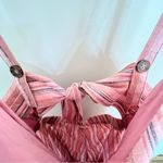 Hem & Thread Women’s  Wide Leg Flowy Striped Jumpsuit Size Medium Open Back Photo 6