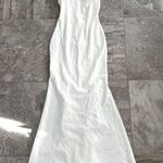 AQUA Scuba Bow One Shoulder Mermaid Gown in White, Size 2 New w/Tag (SOLD OUT) Photo 1