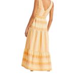 l*space L  Clara Maxi Dress Yellow Gold Stripe Sleeveless Tie Waist XL Boho NWT Photo 11