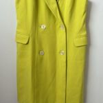 Black Halo  Rio Sleeveless Blazer Neon Lime Green Dress Size: 8 Photo 3