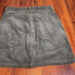 Hollister Women’s Sz 3 Ultra High Olive Green Corduroy Skirt Zip Front Multi Zip Photo 1