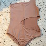 Charlotte Russe Pink Bodysuit With Cut Out And One Shoulder  Photo 0