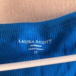 Laura Scott  Blue Sleeveless Relaxed Tank Top 1X Photo 2
