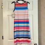 NWT New Label Multicolor Tank MIDI Dress Medium Pink Photo 1