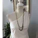 Sexy Women / Junior L White Midi Dress Party Club Ball Gown Photo 6