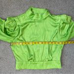 Ronny Kobo Kaira Satin‎ Open Back Top Green 4 Photo 9