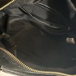 Street Level  Suede Crocodile embossed black leather crossbody bag Photo 9