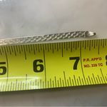 Sterling Silver Diamond Pattern Herringbone Chain Link Bracelet 7.5” Photo 2