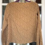 SheIn Women’s Small Animal Print V-Neck Lantern Sleeve Loose-Fitting Blouse Chic Photo 1