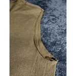 White Stag  Metallic Gold Long Sleeve Knit Top Women's Large Size 16-18 Photo 5