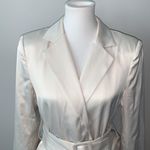 House of Harlow 1960 Cream Satin Belted Blazer Jacket Sz S Photo 1